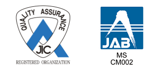 左：JIC Quality Assurance ロゴ、右：JAB MS CM002 ロゴ
